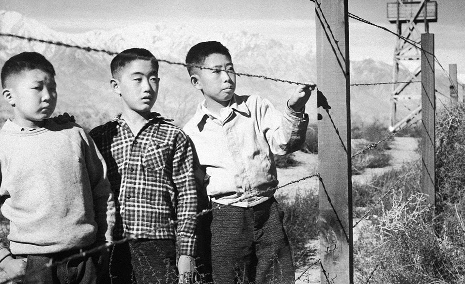 Japanese-American children in an internment camp.